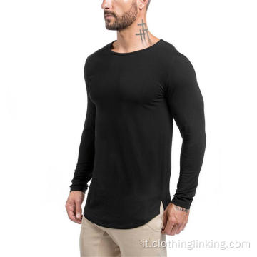 T-Shirt a manica lunga elasticizzata Tech da uomo